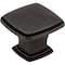 Jeffrey Alexander 1-3/16" Overall Length Gun Metal Square Milan 1 Cabinet Knob 1091DACM - alternate 1